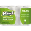 Sale 2 Ply Septic Safe 4 in. x 4 in. 100% Recycled Bath Tissues - White (16/Pack) Paper & Dispensers