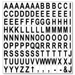 Outlet 0.75 in. Letters Interchangeable Magnetic Board Accessories - Black Office Presentation Supplies