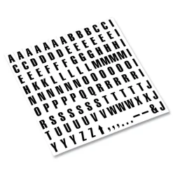 Outlet 0.75 in. Letters Interchangeable Magnetic Board Accessories - Black Office Presentation Supplies