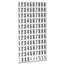 Best 0.75 in. Numbers Interchangeable Magnetic Board Accessories - Black Office Presentation Supplies