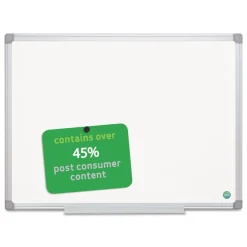 Best 24 in. x 36 in. Aluminum Frame Earth Gold Ultra Magnetic Dry Erase Boards - White Office Presentation Supplies