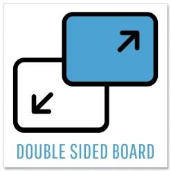 Outlet 15 in. x 11 in. Board 66 in. High Steel Frame Floor Stand Rectangle Sign Holder - White/Black Office Presentation Supplies