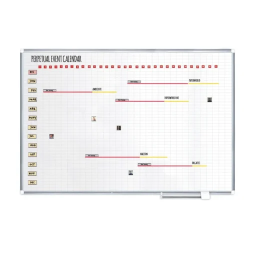Outlet 1 in. x 1 in. Calendar Dates Interchangeable Magnetic Board Accessories - Red/White (35/Pack) Office Presentation Supplies