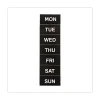 Sale 2 in. x 1 in. Days of Week Interchangeable Magnetic Board Accessories - Black/White (7/Pack) Office Presentation Supplies