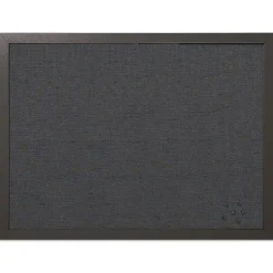 Clearance 24 in. x 18 in. Designer Fabric Bulletin Board - Black Office Presentation Supplies