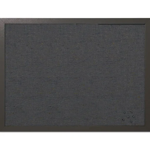 Clearance 24 in. x 18 in. Designer Fabric Bulletin Board - Black Office Presentation Supplies