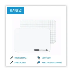 Online 11.88 in. x 8.25 in. Dry Erase Lap Board - White Surface Office Presentation Supplies