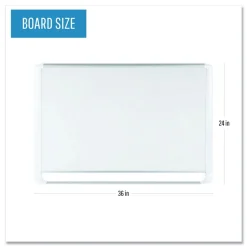 Best 36 in. x 24 in. Gold Ultra Magnetic Dry Erase Boards - White Surface, White Aluminum Frame Office Presentation Supplies
