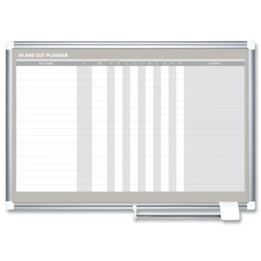 36 in. x 24 in. In-Out Magnetic Dry Erase Board - Silver Frame Office Presentation Supplies