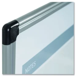 New 24 in. x 18 in. 3-in-1 Monthly Planning/Scheduling Calendar Planner Board - Tan/White/Blue Surface/Satin Aluminum Frame Office Presentation Supplies
