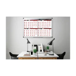 Hot 2 in. x 1 in. Months of Year Interchangeable Magnetic Board Accessories - Black/White (12/Pack) Office Presentation Supplies
