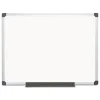 Sale 48 in. x 36 in. Value Lacquered Steel Magnetic Dry Erase Board - White Surface/Satin Aluminum Frame Office Presentation Supplies