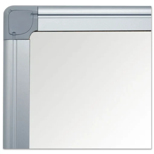 Sale 48 in. x 36 in. Value Lacquered Steel Magnetic Dry Erase Board - White Surface/Satin Aluminum Frame Office Presentation Supplies