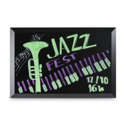Discount 36 in. x 24 in. Wood Frame Kamashi Wet-Erase Board - Black Office Presentation Supplies