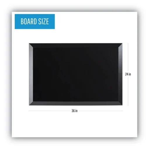 Discount 36 in. x 24 in. Wood Frame Kamashi Wet-Erase Board - Black Office Presentation Supplies