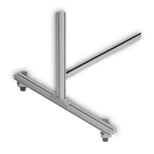 49 in. x 22 in. x 81 in. Protector Series Mobile Glass Panel Divider - Clear/Aluminum Office Furniture & Lighting