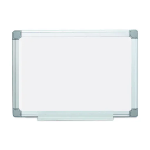 Earth Silver 24 in. x 18 in. Easy Clean Dry Erase Boards - White Surface/Satin Aluminum Frame Office Presentation Supplies