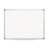 Best Earth Silver 36 in. x 24 in. Easy Clean Dry Erase Boards - White Surface/Satin Aluminum Frame Office Presentation Supplies