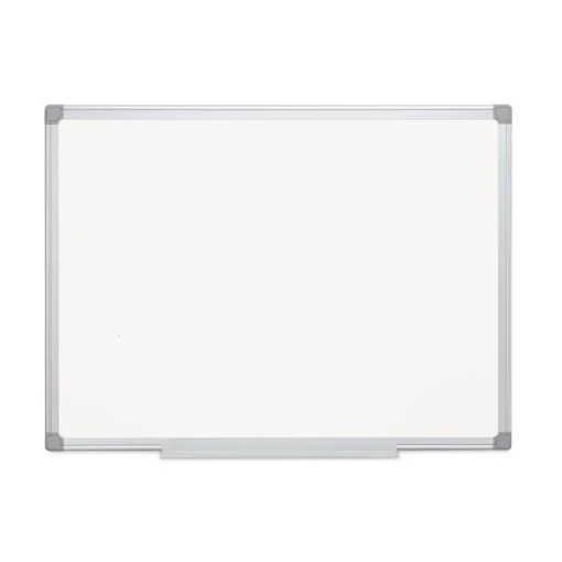 Best Earth Silver 36 in. x 24 in. Easy Clean Dry Erase Boards - White Surface/Satin Aluminum Frame Office Presentation Supplies