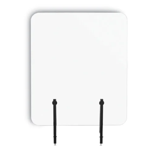 New GL0801393 Protector Series 47.2 in. x 0.16 in. x 35.4 in. Frameless Glass Desktop Divider - Clear/Aluminum (1/Carton) Office Furniture & Lighting