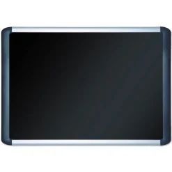 Discount SoftTouch 48 in. x 36 in. Aluminum Frame Fabric Surface Bulletin Board - Black Office Presentation Supplies