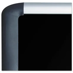 Discount SoftTouch 48 in. x 36 in. Aluminum Frame Fabric Surface Bulletin Board - Black Office Presentation Supplies