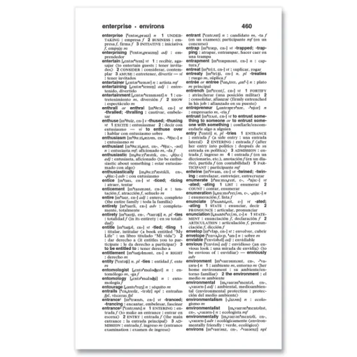 Hot 928 Pages Paperback Spanish-English Dictionary Paper & Printables