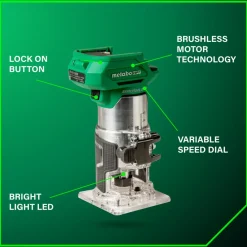 M1808DAQ4M 18V MultiVolt Brushless Lithium-Ion Cordless Trim Router (Tool Only) Woodworking Tools|Routers And Trimmers