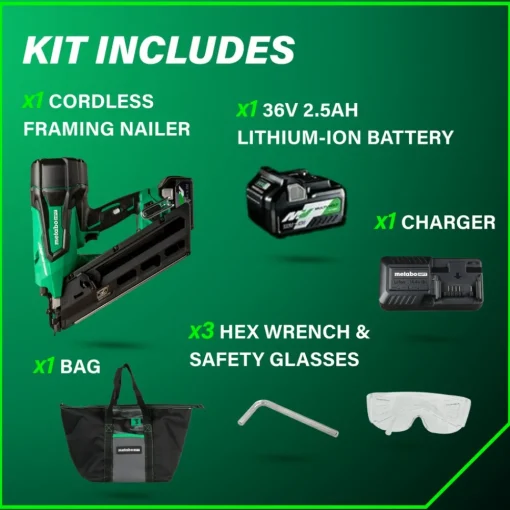 Online 36V MultiVolt 3-1/2 in. Cordless Paper Strip Framing Nailer Kit (2.5 Ah) Nailers & Staplers