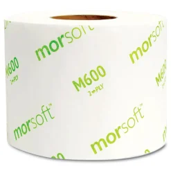 Hot Morsoft 2-Ply Septic-Safe Controlled Bath Tissue - White (600 Sheets/Roll, 48 Rolls/Carton) Paper & Dispensers