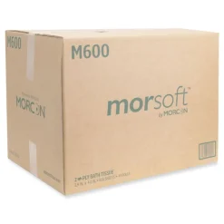 Hot Morsoft 2-Ply Septic-Safe Controlled Bath Tissue - White (600 Sheets/Roll, 48 Rolls/Carton) Paper & Dispensers