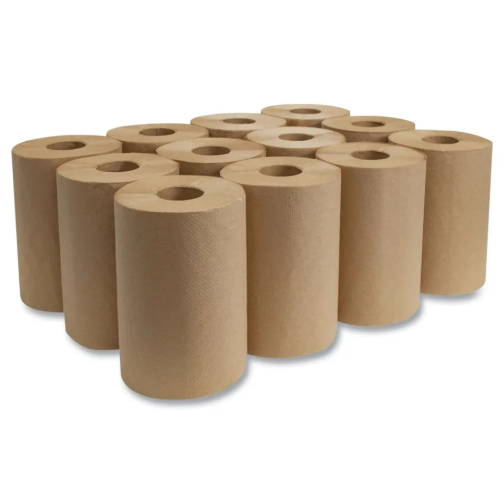 MORSOFT UNIVERSAL ROLL TOWELS, 8-in X 350 FT, BROWN, 12 ROLLS/CARTON Cleaning & Janitorial Supplies