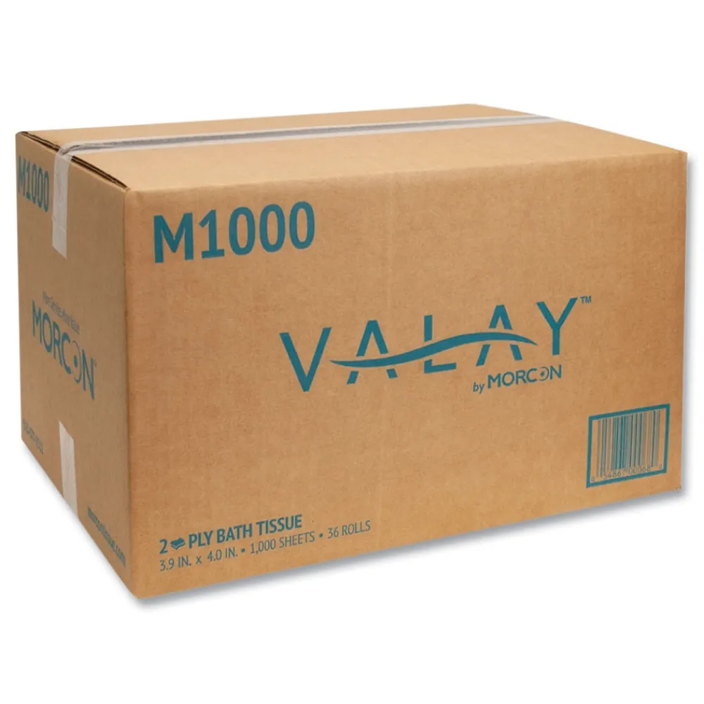 Clearance SMALL CORE BATH TISSUE, SEPTIC SAFE, 2-PLY, WHITE, 1000 SHEETS/ROLL, 36 ROLL/CARTON Cleaning & Janitorial Supplies