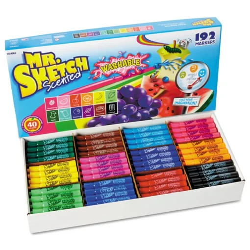 Clearance Washable Markers with Broad Chisel Tip - Assorted Colors (192/Set) Pens, Pencils & Markers