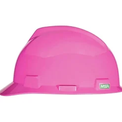Hot V-Gard Slotted Cap with Staz-On Suspension - Hot Pink Protective Head Gear
