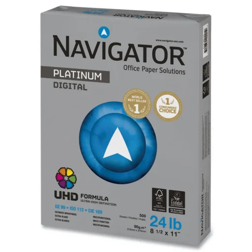 99 Bright 24 lbs. Bond Weight 8.5 in. x 11 in. Platinum Paper - White (10/Carton) Paper & Printables