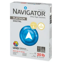 New 99 Bright 20 lbs. Bond Weight 8.5 in. x 11 in. Platinum Paper - White (10/Carton) Paper & Printables