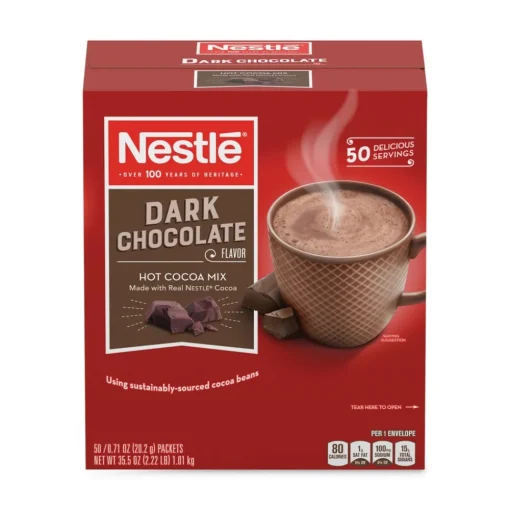 12096919 0.71 oz Hot Cocoa Mix Packet - Dark Chocolate (300/Carton) Food And Snacks