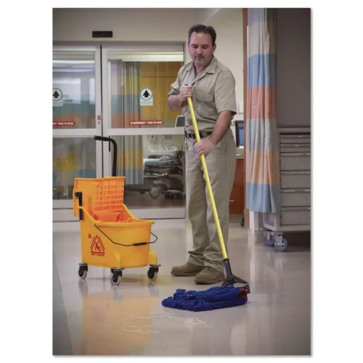 Discount MaxiPlus Microfiber Loop-End Mop, Microfiber, 24 oz, Blue Cleaning & Janitorial Supplies