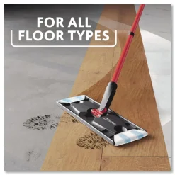 Clearance 9.25 in. x 4.38 in. H2prO Flat Mop Head Replacement - Blue/White (2/Pack, 6 Packs/Carton) Cleaning & Janitorial Supplies