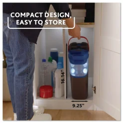 Sale Up to 56 in. Black/Red Handle 9.25 in. x 4.38 in. White/Blue Microfiber Head H2Pro Flat Mop System Cleaning & Janitorial Supplies