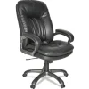 Outlet Executive Swivel/Tilt Leather High-Back Chair (Fixed Arched Arms/Black) Office Furniture & Lighting