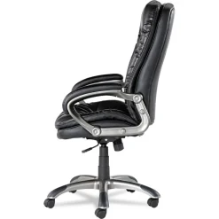 Outlet Executive Swivel/Tilt Leather High-Back Chair (Fixed Arched Arms/Black) Office Furniture & Lighting