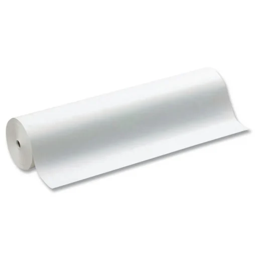 Online 36 in. x 1000 ft. 40 lb Cover Weight Decorol Flame Retardant Art Rolls - Frost White (1-Roll) Arts & Crafts Supplies