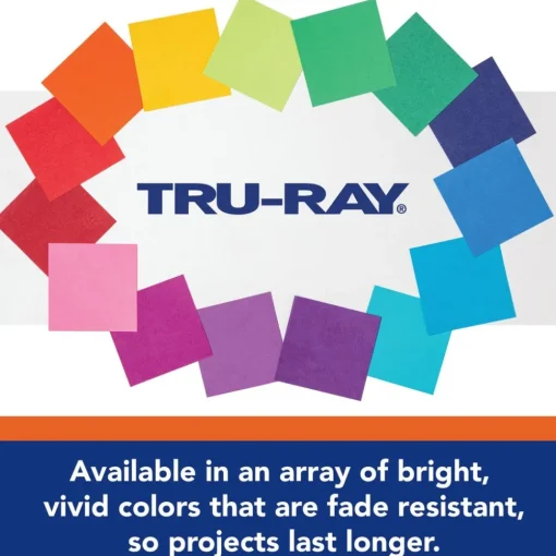 Best 9 in. x 12 in. 76 lbs. Text Weight Tru-Ray Construction Paper - White (50 Packs/Carton) Paper & Printables