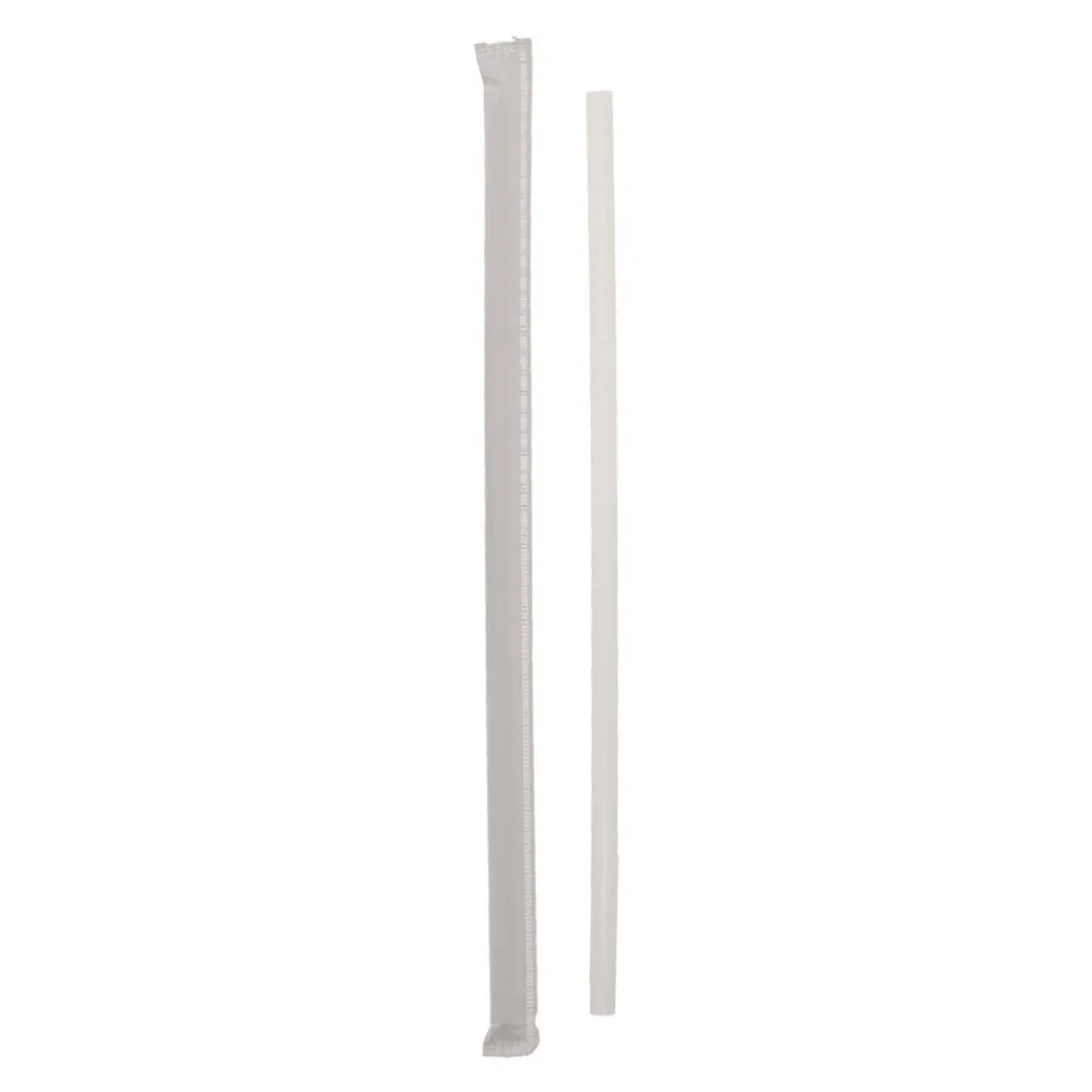Online 10.25 in. Giant Paper-Wrapped Straw - Translucent (1800/Carton) Tabletop And Serveware