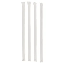 Online 10.25 in. Giant Paper-Wrapped Straw - Translucent (1800/Carton) Tabletop And Serveware