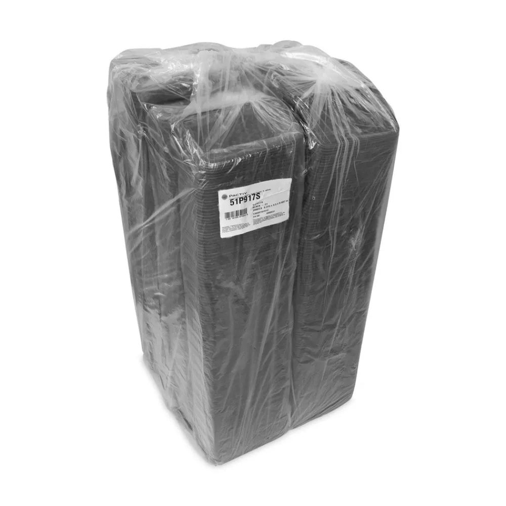 Outlet 8.38 in. x 4.5 in. x 0.69 in. No. 17S Foam Supermarket Tray - Black (1000/Carton) Tabletop And Serveware