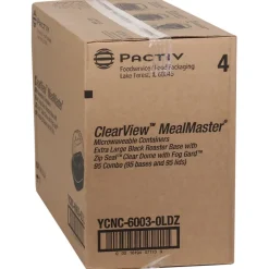 Discount 10.75 in. x 8.5 in. x 4.25 in. ClearView MealMaster Chicken Roaster - Black/Clear (95/Carton) Tabletop And Serveware