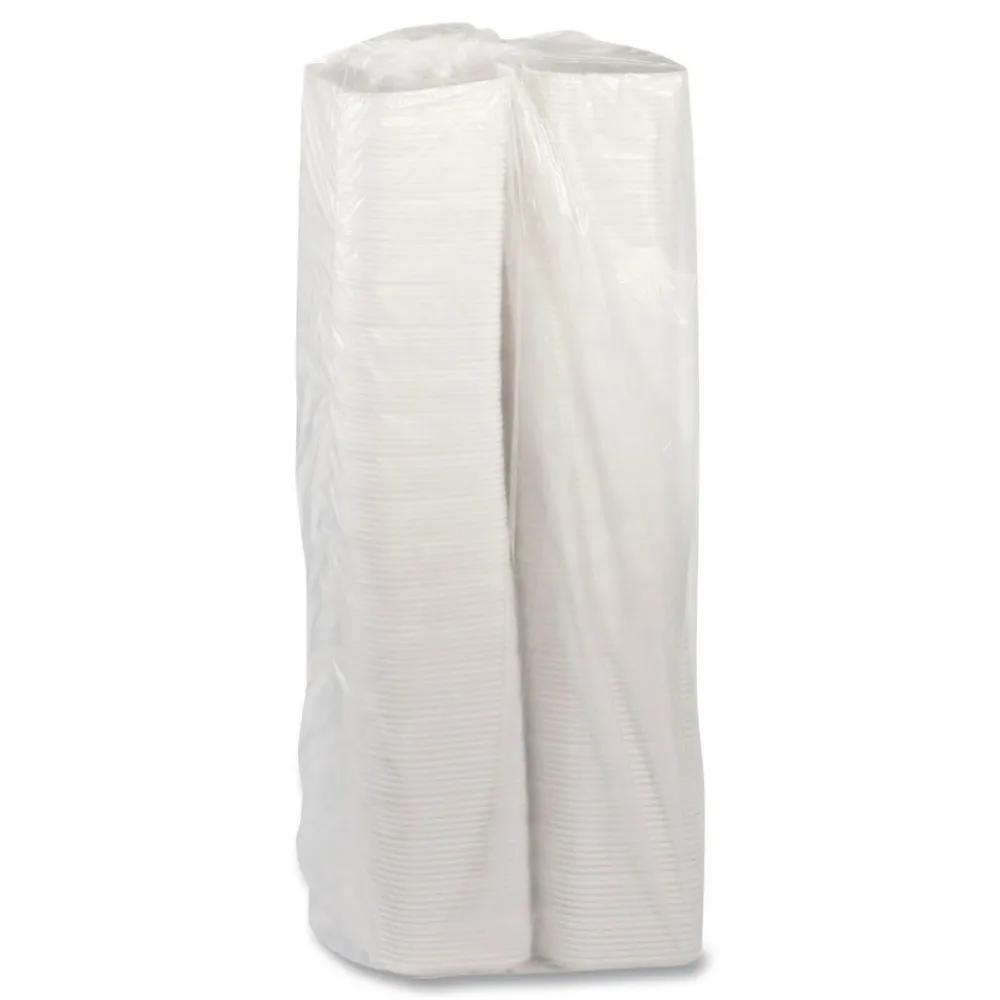 Clearance 5.1 in. x 5.1 in. x 0.65 in. #1S Foam Supermarket Tray - White (1000/Carton) Tabletop And Serveware